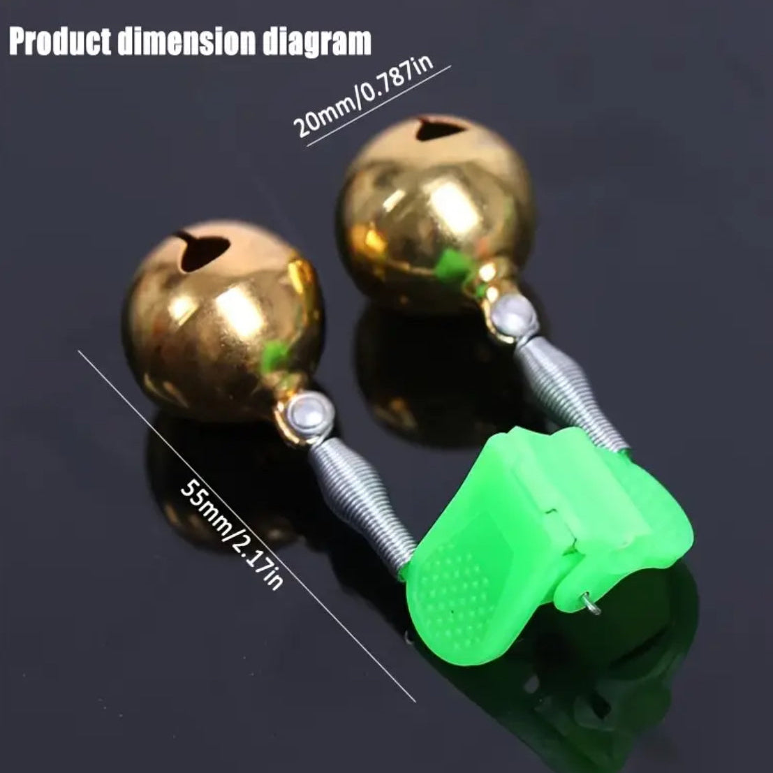 10PCS Fishing Bite Bells – Clip-On Twin Bell Alert for Fishing Rod